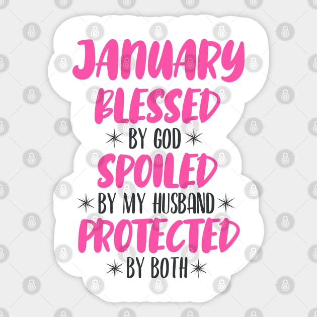 January Blessed Sticker by PHDesigner